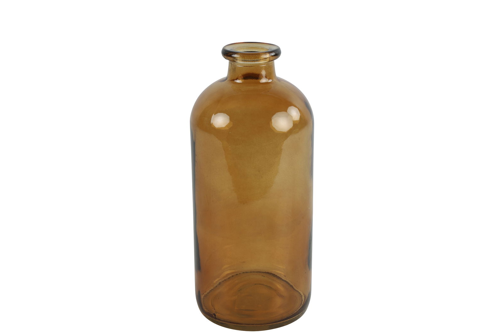 Vaas Caria glas ro 11x11x25 cm bruin - Countryfield