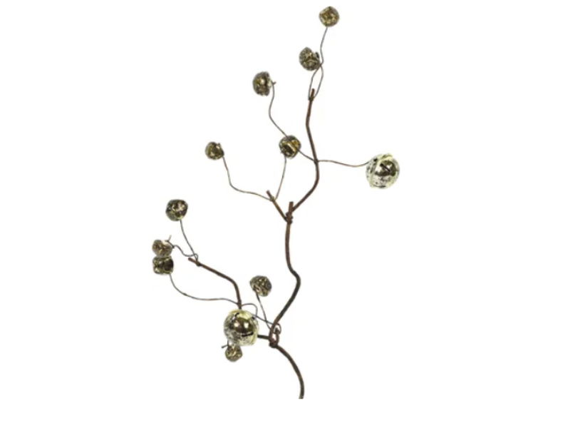 Kerstklok tak 8x16x61 cm goud - Countryfield