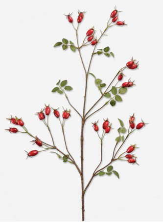 Rozenbottelsteel 10x20x80 cm rood kunstbloem Decostar - Decostar