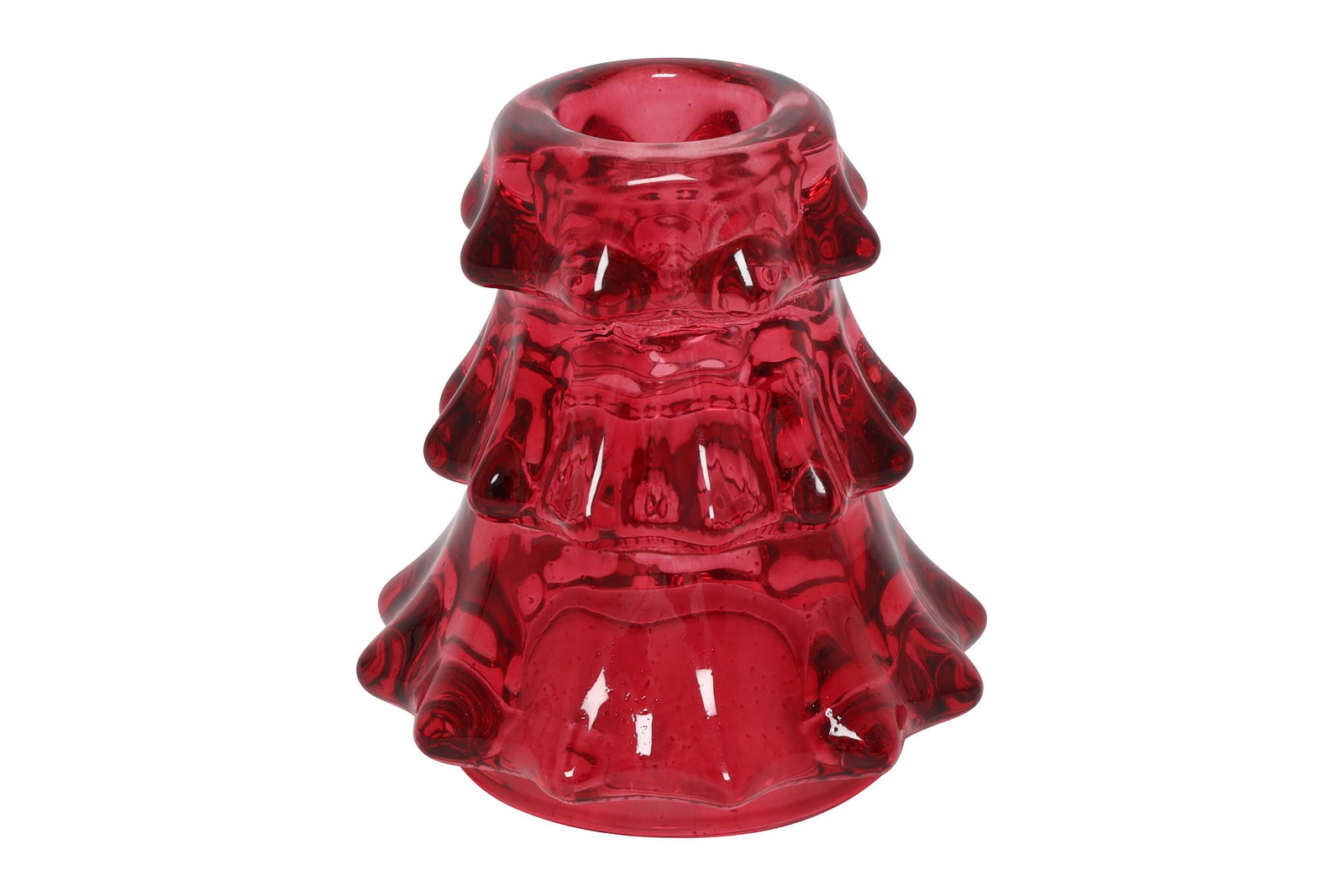 Kandelaar in kerstboomvorm Umina S rood decostar - Decostar