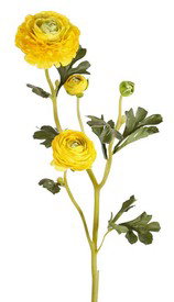 Ranunculus geel kunstbloem Decostar - Decostar