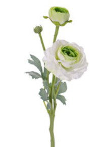 Ranunculus 10x8x48 cm wit kunstbloem Decostar - Decostar