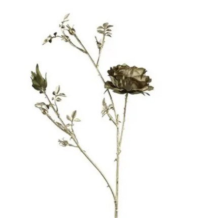 Rosasteel pia 10x14x47 cm bruin kunstbloem Decostar - Decostar