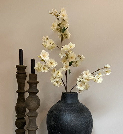 Prunus mirandasteel 15x15x95 cm crème kunstbloem Decostar - Decostar