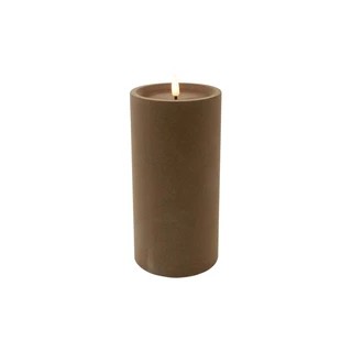 Stompkaars LED velvet lyon l taupe dia. 10x20 cm Countryfield - Countryfield