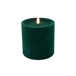 Stompkaars LED velvet lyon s groen dia. 10x10 cm Countryfield - Countryfield