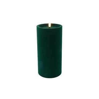 Stompkaars LED velvet lyon l groen dia. 10x20 cm Countryfield - Countryfield