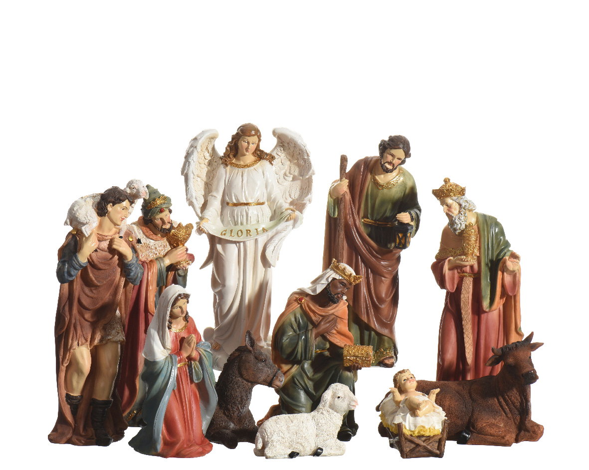 Kerstgroep poly h30 cm multi 11st Decoris - Decoris