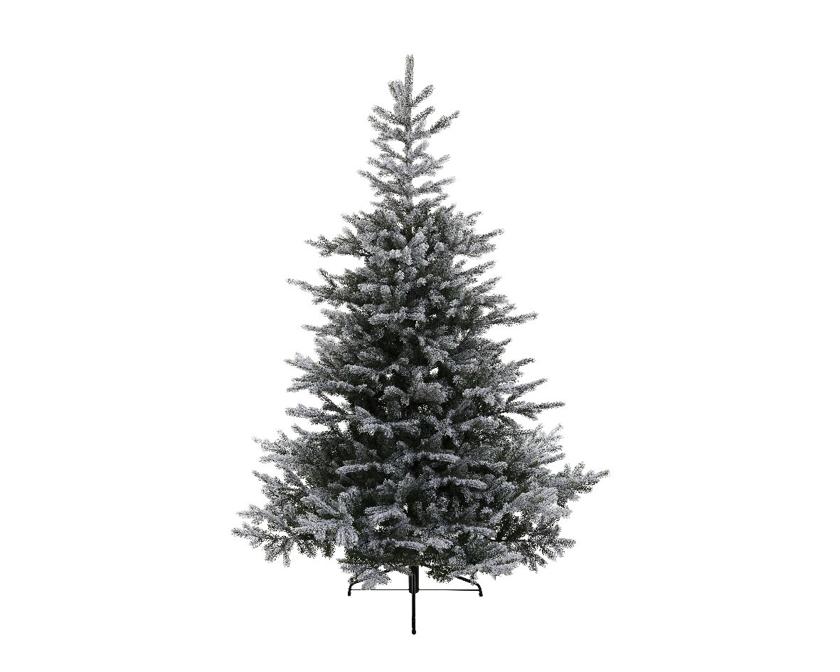 Grandis Fir kunstkerstboom groen besneeuwd H210 cm D150 cm Everlands - Everlands