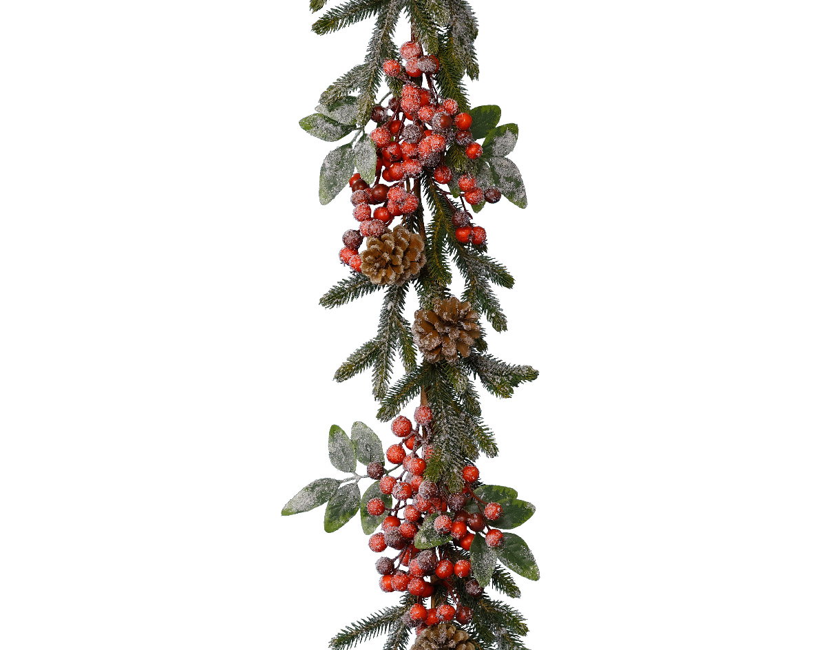 Kerstslinger guirlande bes l9b15h176 cm groen/rood Everlands - Everlands