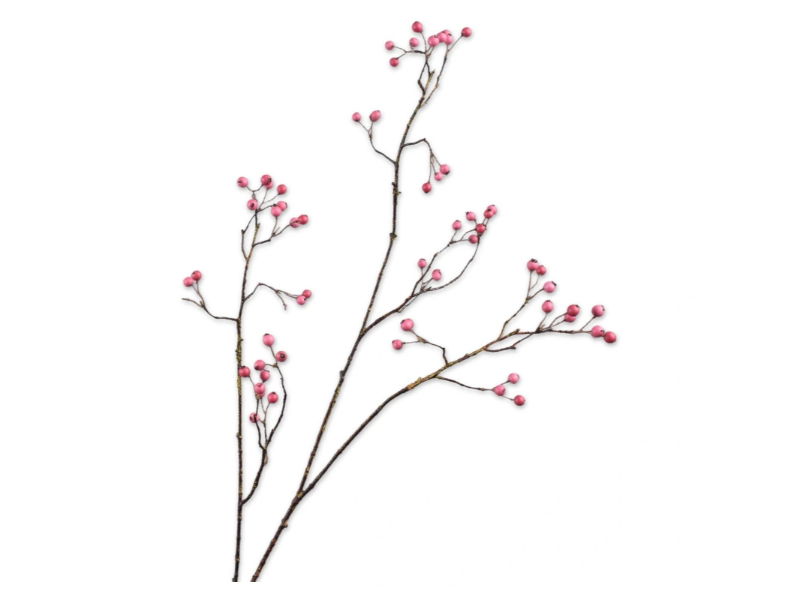 Silk-ka Kunstbloem-Zijden Bloem-Kunsttak Bessentak Roze 94 cm