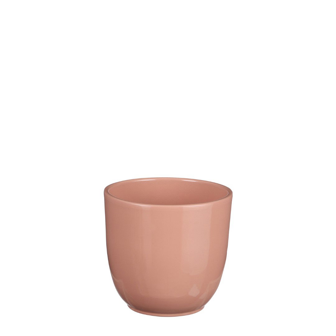 Tusca pot round l. pink h11xd12 cm stenen binnenpot Mica Decorations - Mica decorations