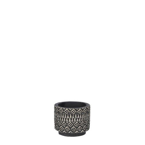 Kjeld pot rond zwart h6,5xd7,5cm Mica Decorations