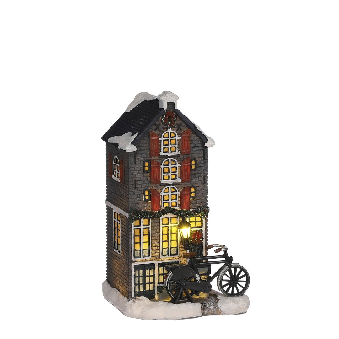 Holländisches Grachtenhaus b/o l11xw9,5xh18,5 cm Weihnachtshaus
