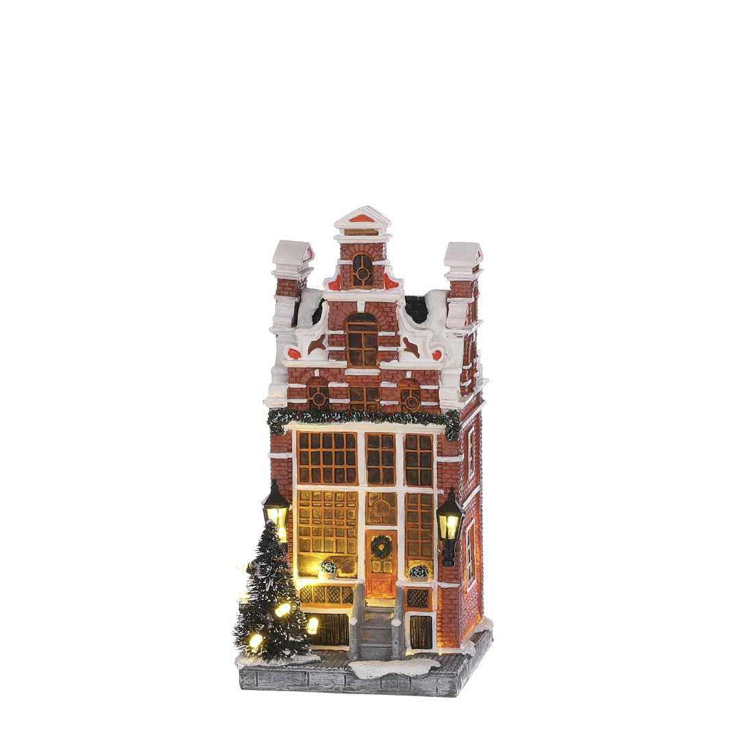 Grachtenhaus Laden b/o l8,5xw9xh18 cm Weihnachtshaus