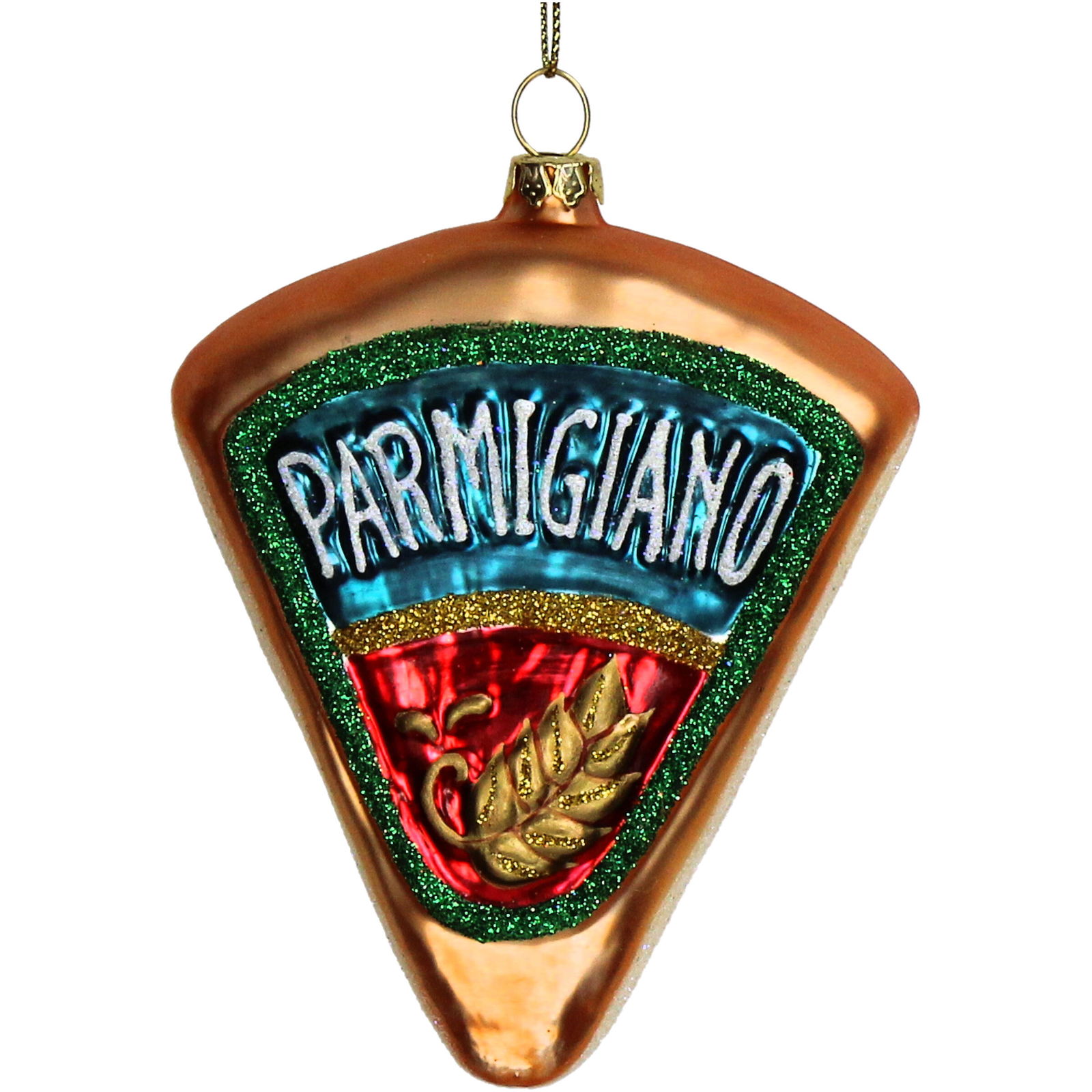 Ornament kerstbal Parmigiano Glas Multi 12.1 cm - HD Collection