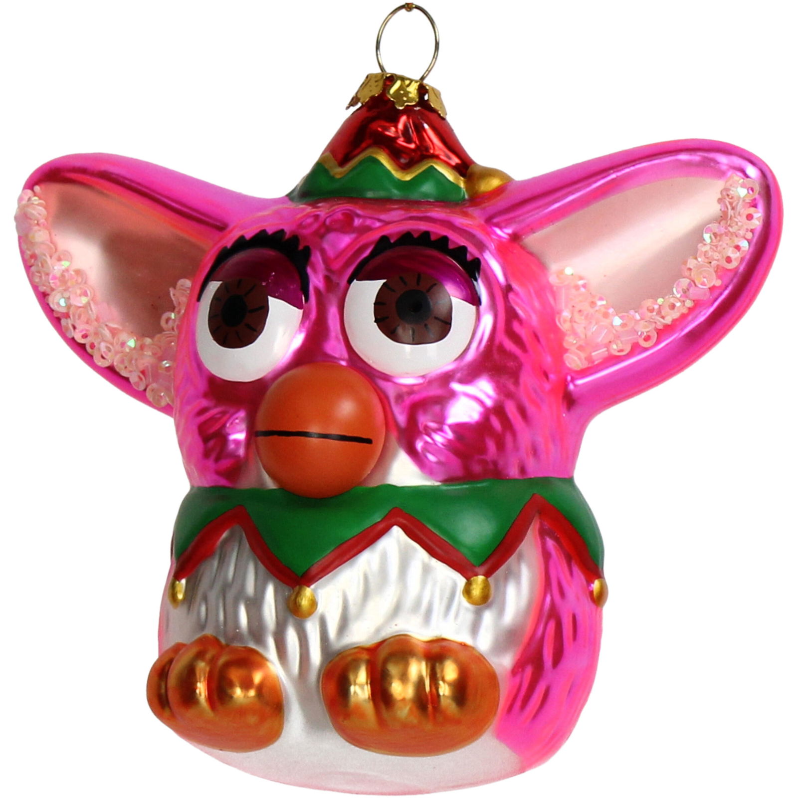 Ornament kerstbal Furby Glas Roze 11.6 cm - HD Collection