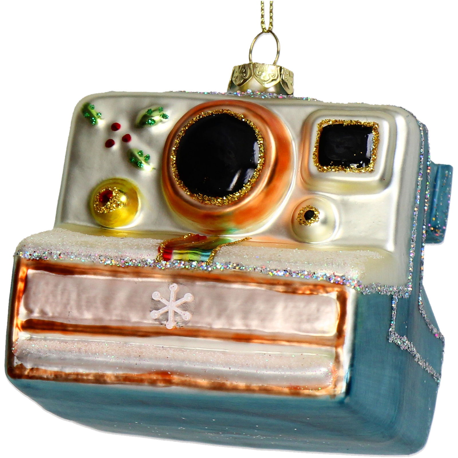 Ornament kerstbal Polaroid Camera Glas Multi 8.3 cm - HD Collection