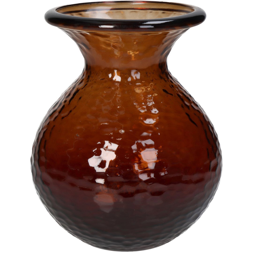 Vaas gerecycled glas terra 15x15x18.5 cm HD Collection - Hd collection