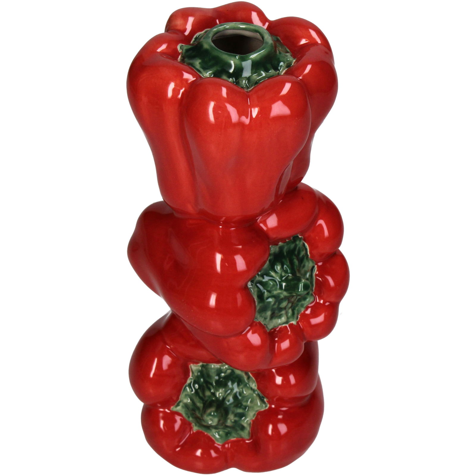 Vaas Paprika Fijn Aardewerk Rood 9.9x9.5x20.3 cm - Hd collection