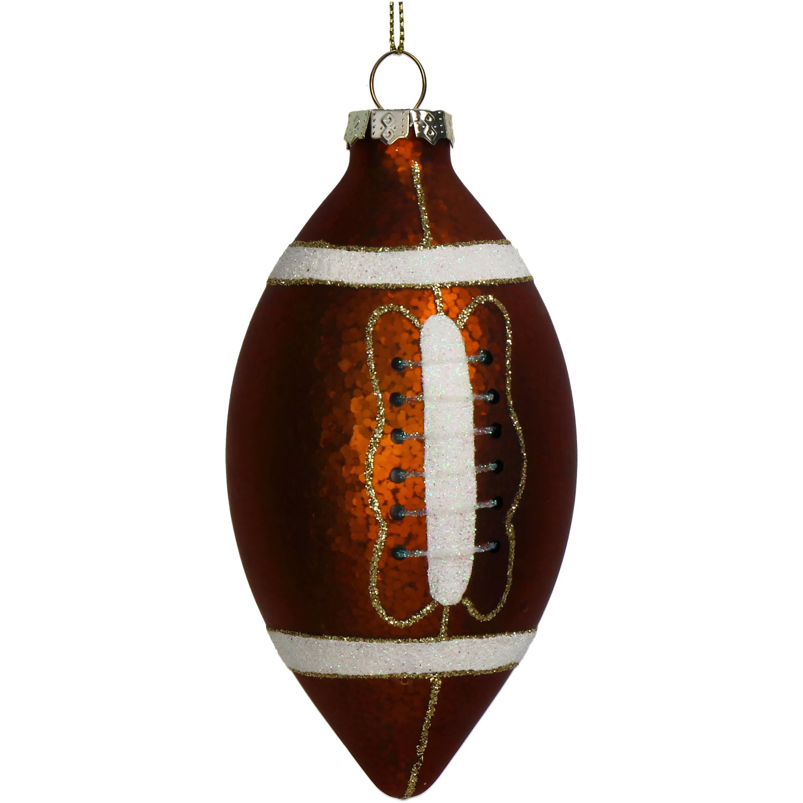 Kersten Ornament rugby ball glass brown 13cm  - 