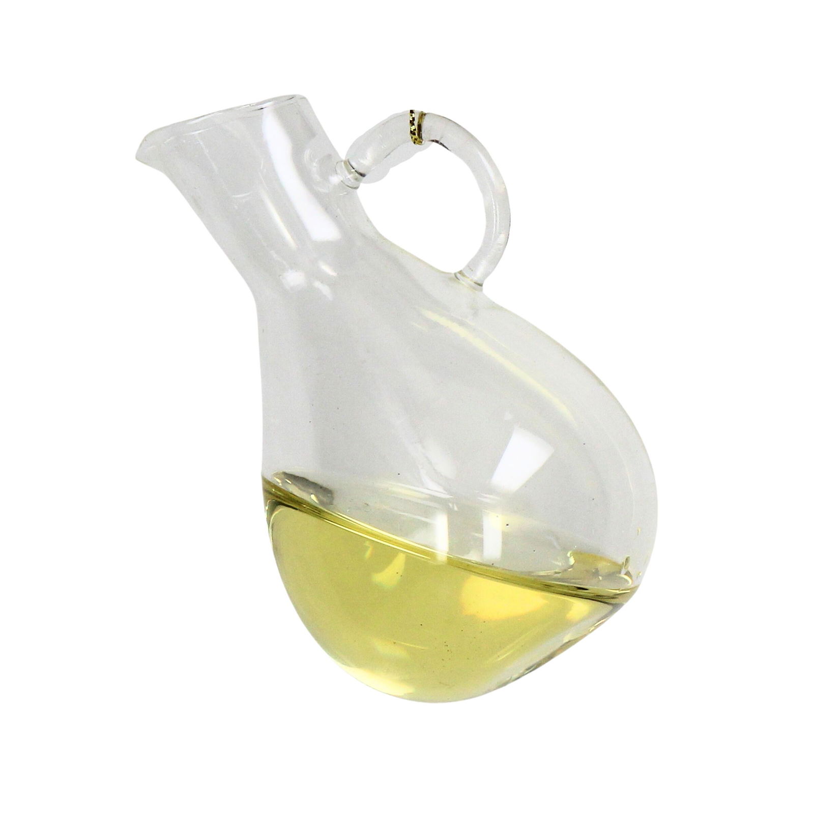 Ornament kerstbal Wijnkaraf Glas Wit 10 cm - HD Collection