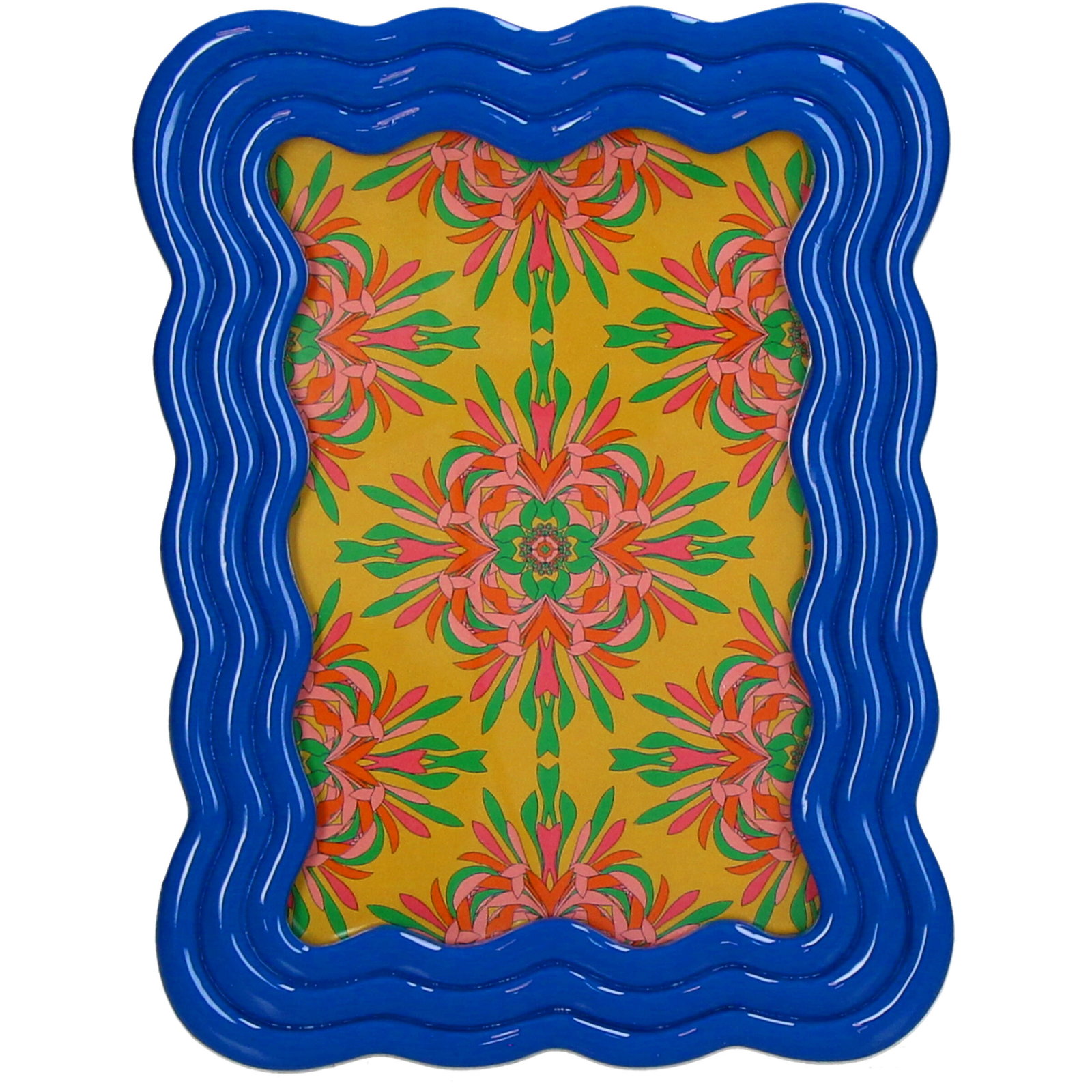 Bilderrahmen Gebogen Polyresin Blau 10 x 15 cm