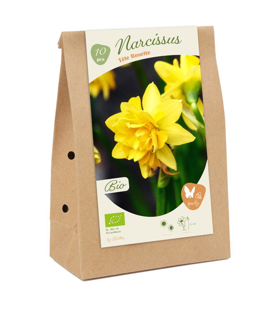 BIO Narcissus Tete Rosette 10 stuks bloembollen Baltus - Baltus