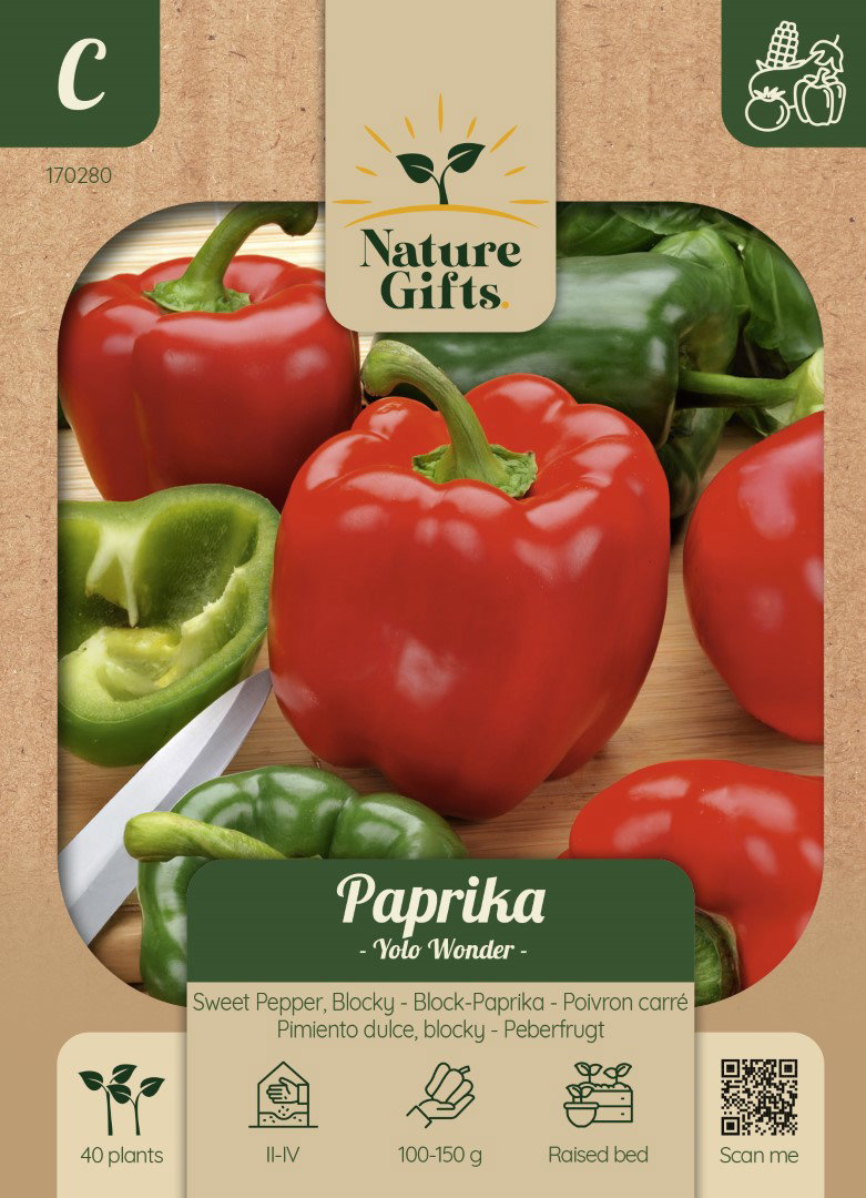 Paprika Yolo Wonder groentenzaad Nature Gifts Baltus - Baltus