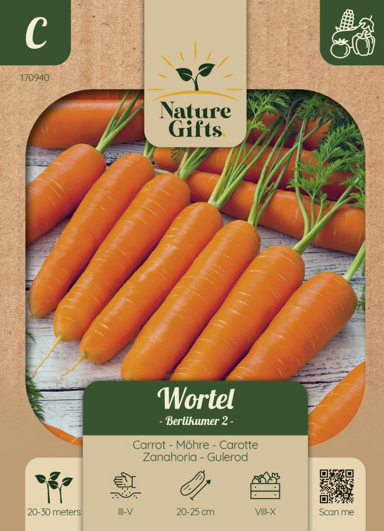 Wortel Berlikumer 2 groentenzaad Nature Gifts Baltus - Baltus