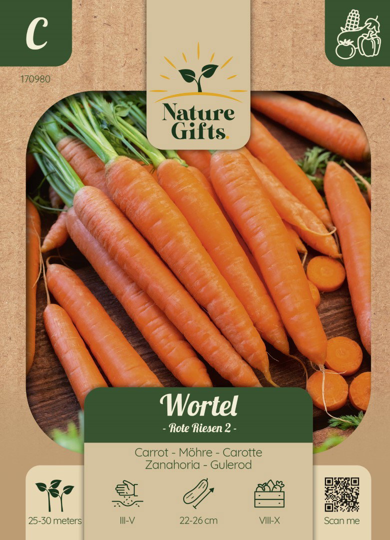 Wortel Rode Reuzen 2 groentenzaad Nature Gifts Baltus - Baltus