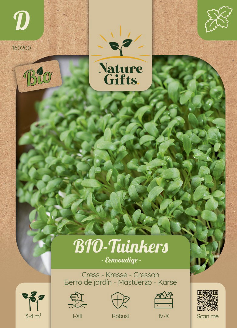 Tuinkers Eenvoudige BIO kruidenzaad Nature Gifts Baltus - Baltus
