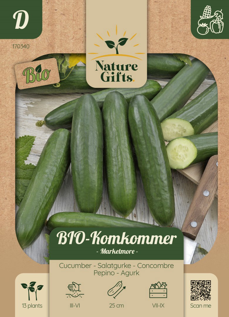 BIO Komkommer Marketmore groentenzaad Nature Gifts Baltus - Baltus