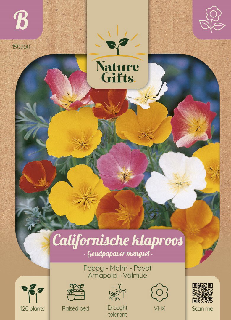 Californische klaproos Goudpapaver mengsel bloemenzaad Nature Gifts Baltus - Baltus