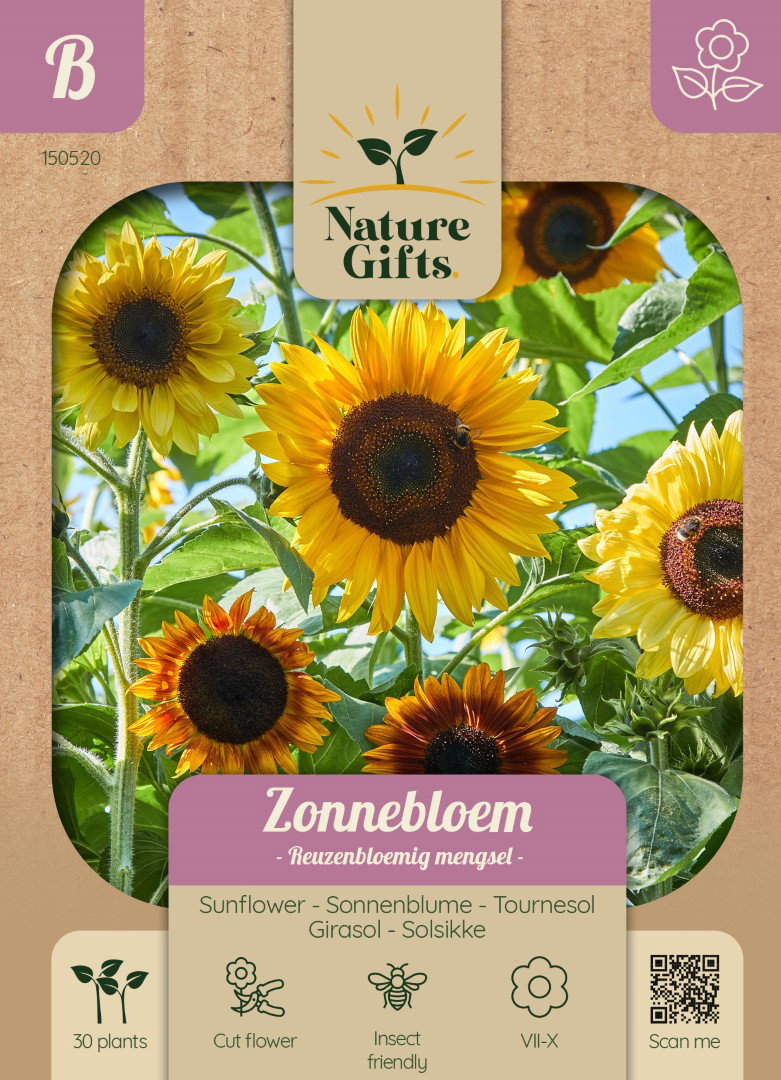 Zonnebloem Reuzenbloemig mengsel bloemenzaad Nature Gifts Baltus - Baltus