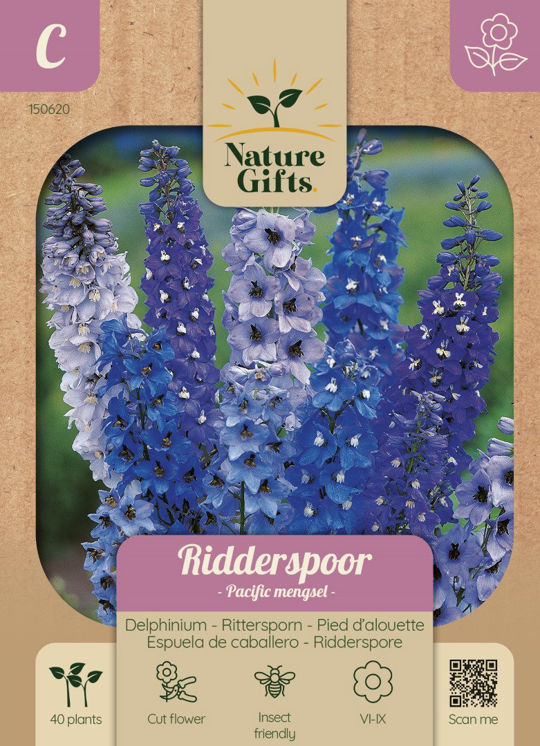 Ridderspoor Pacific mengsel bloemenzaad Nature Gifts Baltus - Baltus