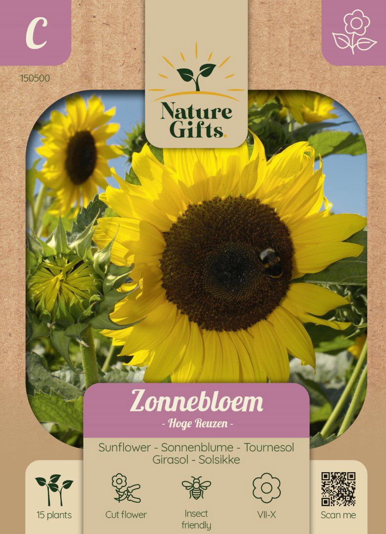 Zonnebloem Hoge Reuzen bloemenzaad Nature Gifts Baltus - Baltus