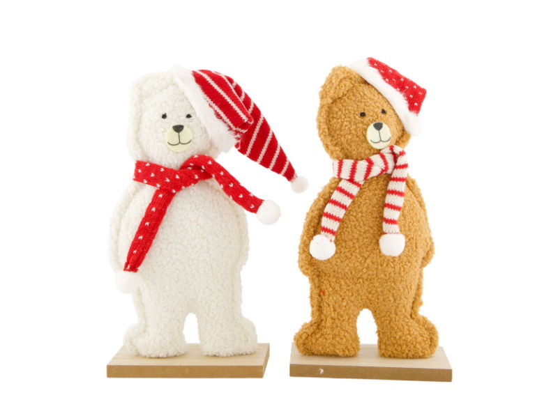 Dijk natural collections Figurine teddybear fabric / ply wood 20x6x49 cm C/2 FSC 100% - 