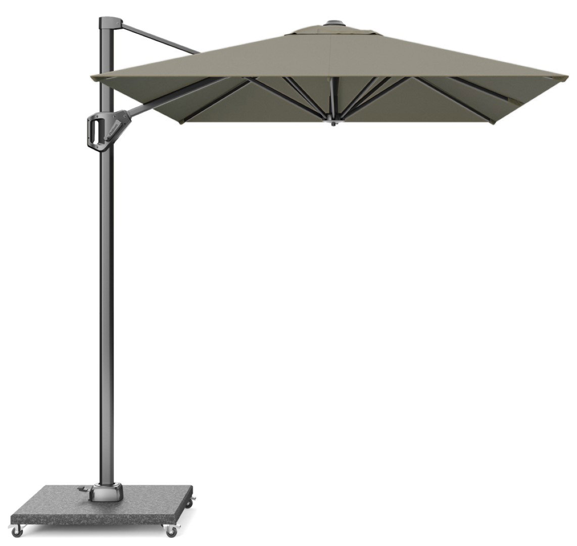 Voyager T1 300x200 cm taupe zweefparasol zonwering Platinum - Platinum