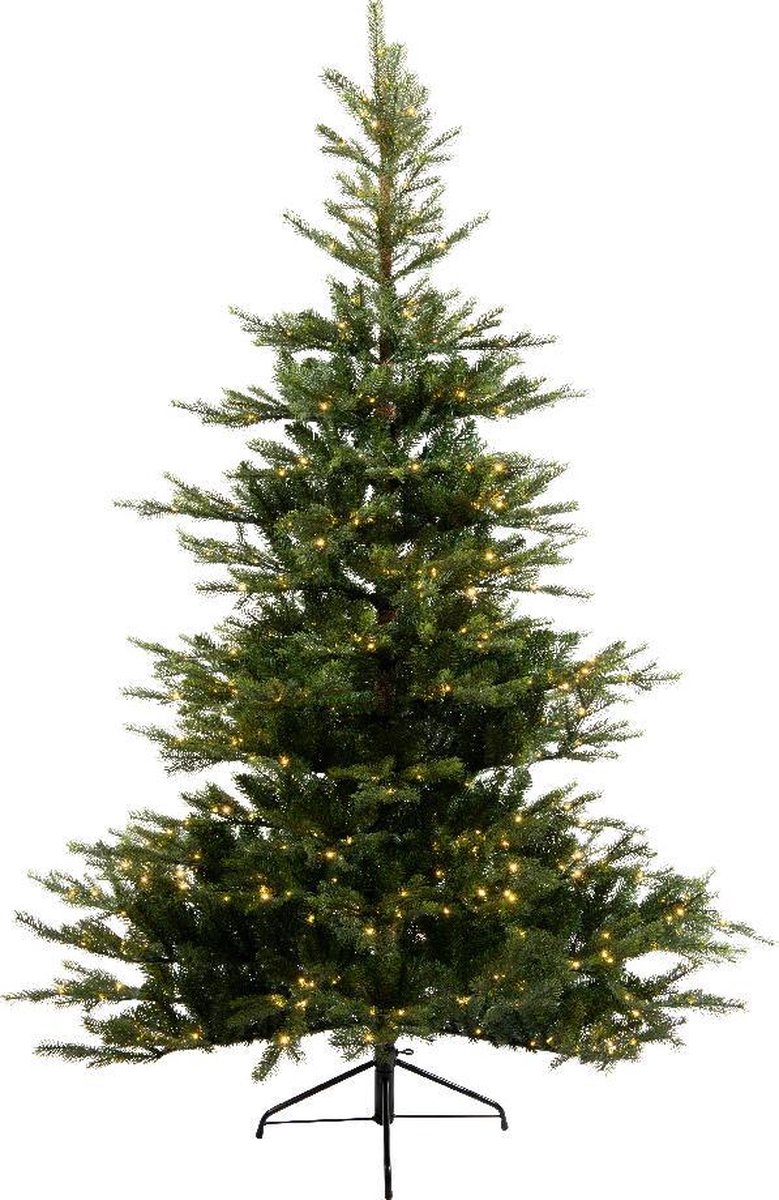 Grandis Fir kunstkerstboom groen Micro LED verlichting H240 cm D162 cm 700 lampjes Everlands - Everlands
