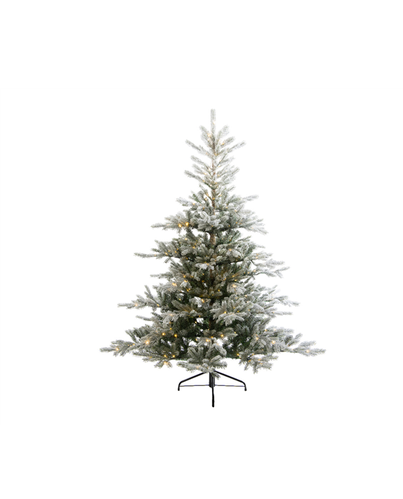 Grandis Fir kunstkerstboom groen besneeuwd met verlichting H240 cm D162 cm Everlands - Everlands