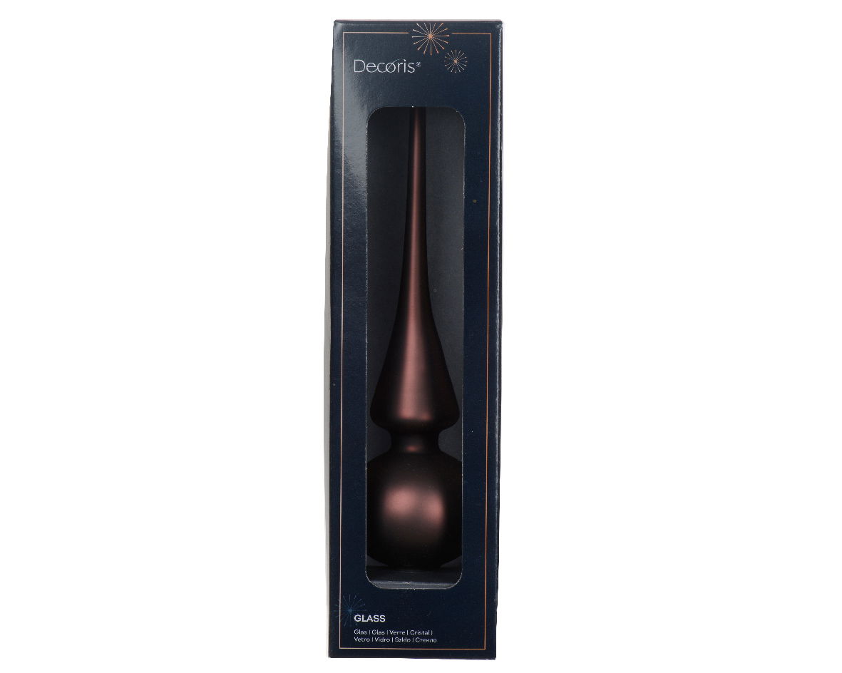 Piek glas d6h26 cm zwarte truffel S - Decoris