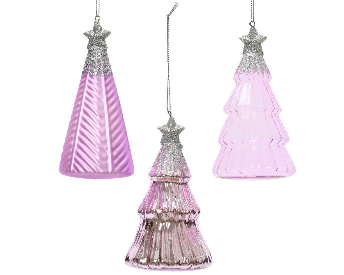 Boom glas d6.7h12.6 cm fris lila a3 - Decoris