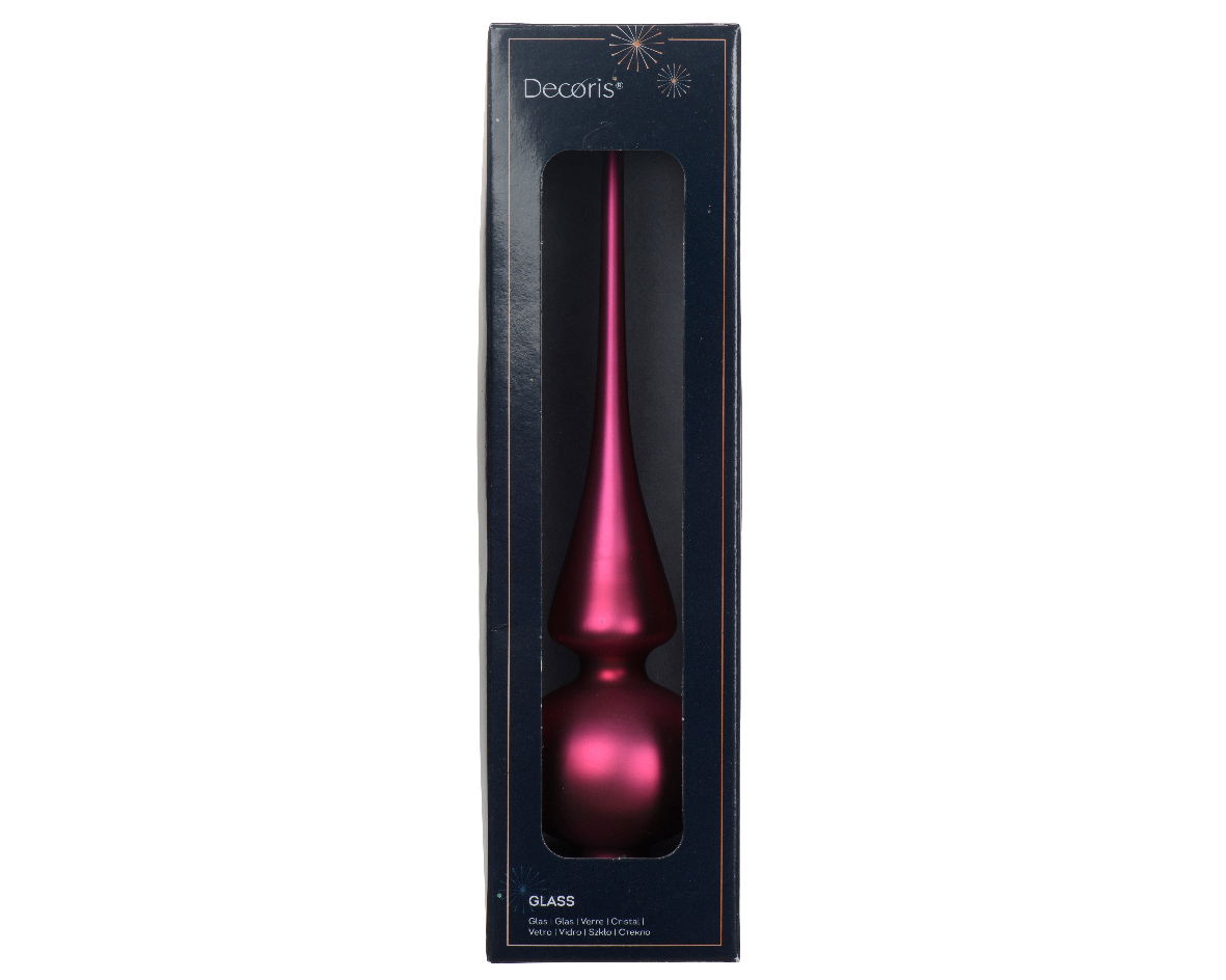Piek glas d6h26 cm granaatappel C - Decoris