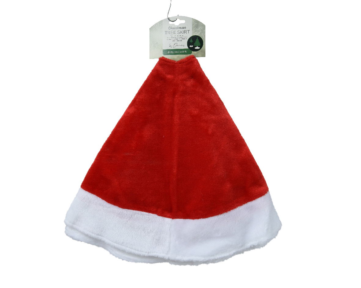 Boomrok polyester d85l0.8 cm rood/wit - KSD