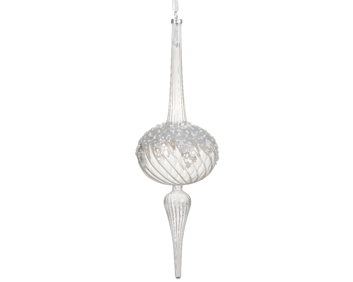 Decoris Ornament glas l10b10h34 cm helder - 