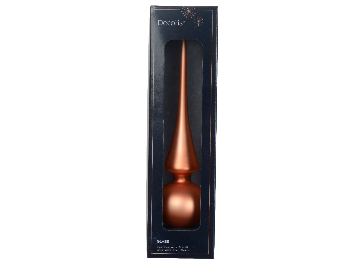 Piek glas d6h26 cm pompoen K - Decoris