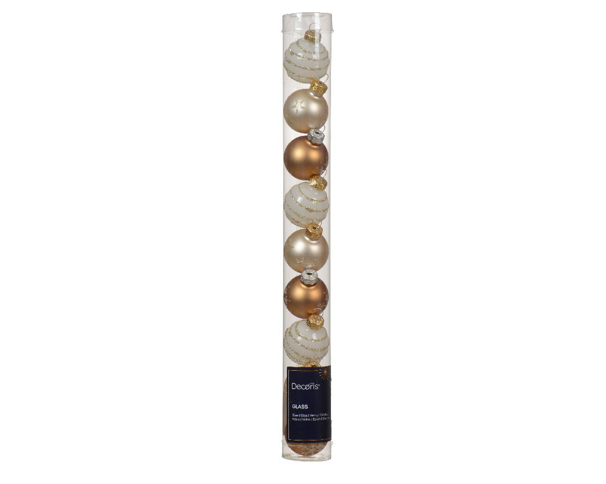 Decoris Kerstballen glas d3 cm prl 9st - 