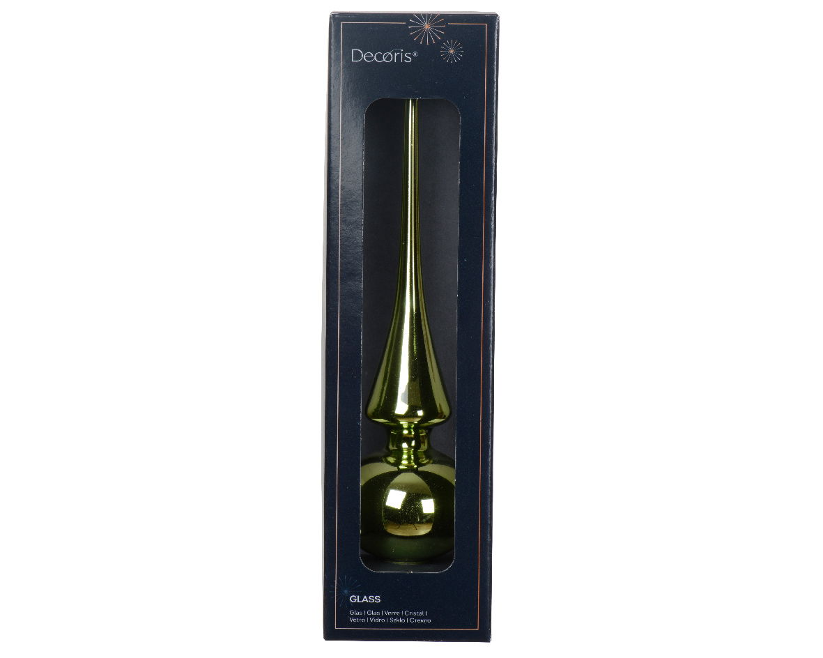 Piek glas d6h26 cm groene thee D - Decoris