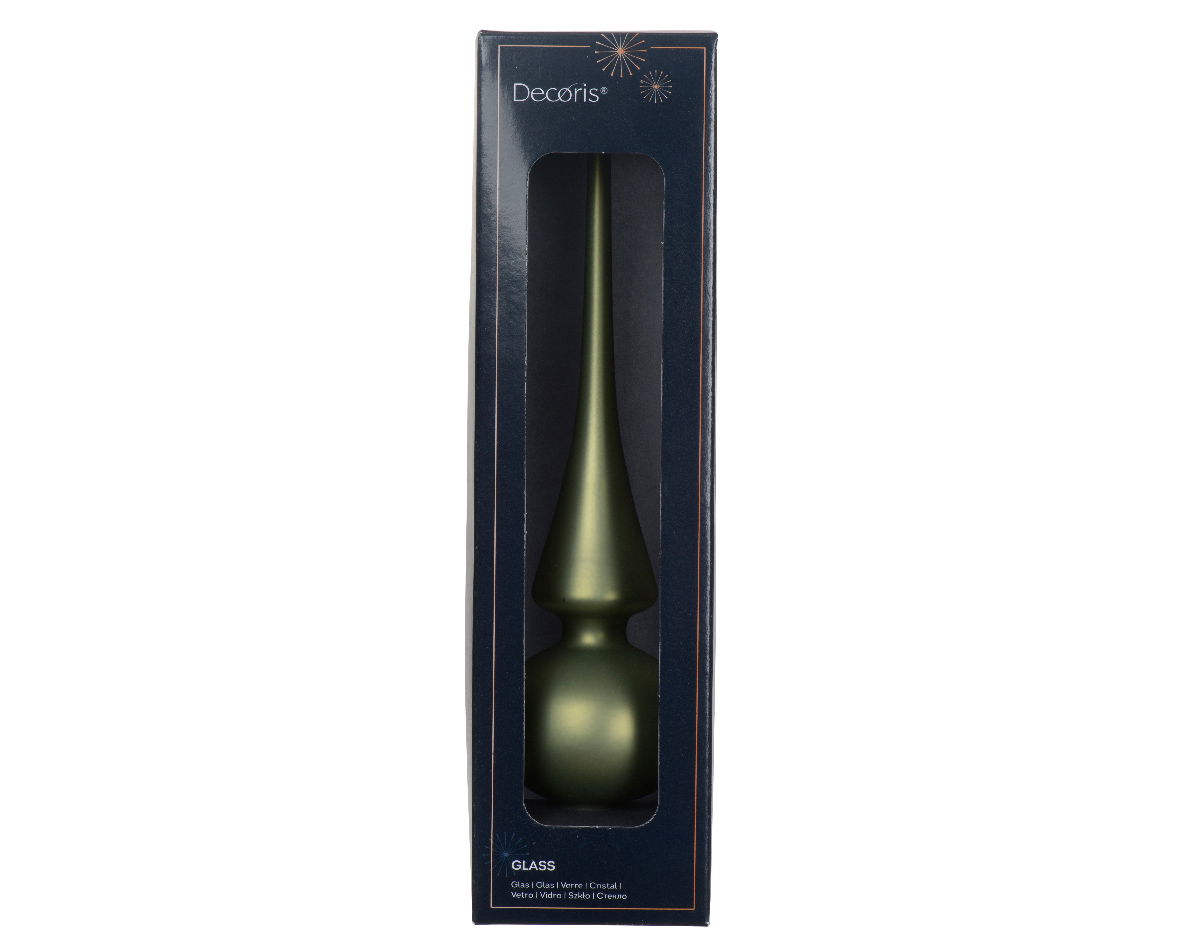 Piek glas d6h26 cm rosemarijn M - Decoris